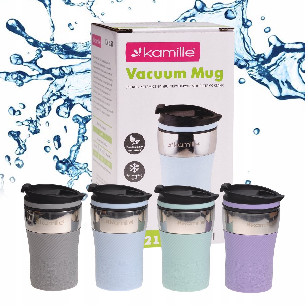 Kamille Thermosbeker RVS 260ml - Lekvrij & Antislip