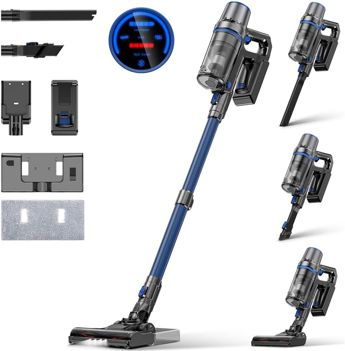 Olvy Steelstofzuiger Draadloos met Dweilfunctie