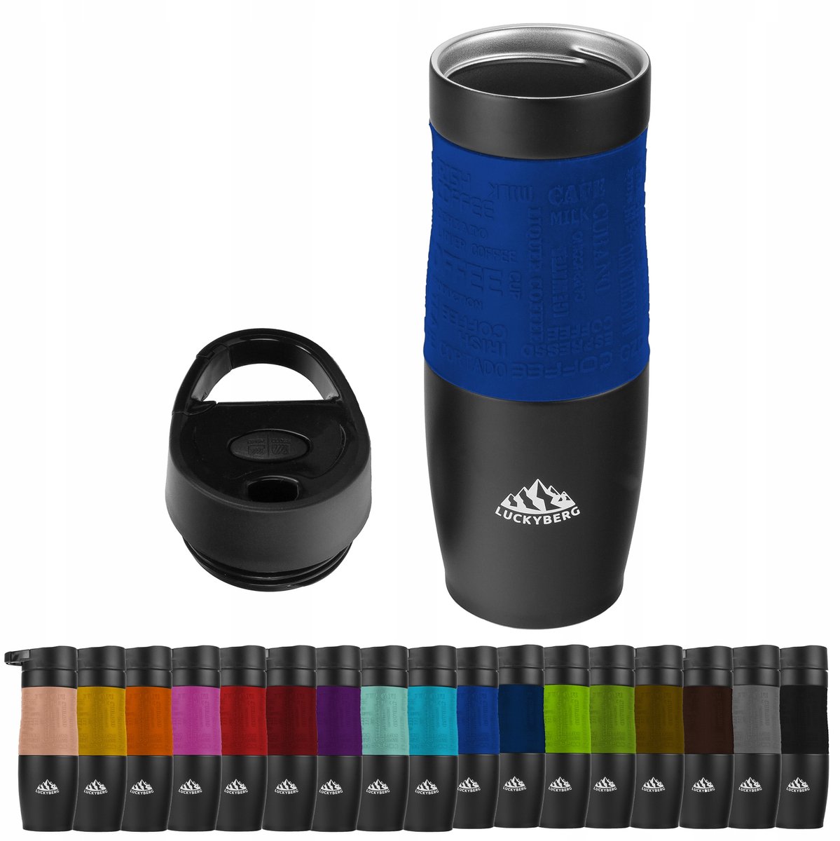 LUCKYBERG Thermos Mok 480ml - RVS, Lekvrij, 6u Warm