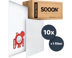 SQOON® Stofzuigerzakken Basic Geschikt voor Miele F / J / M 3-D Hyclean - 10 Stuks