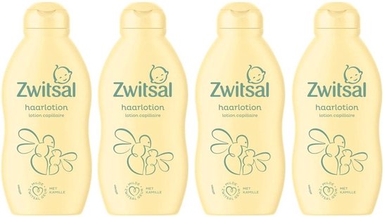 Zwitsal Goedemorgen Haarlotion - Baby - pH-neutraal met vitamine E - 4 x 200 ml