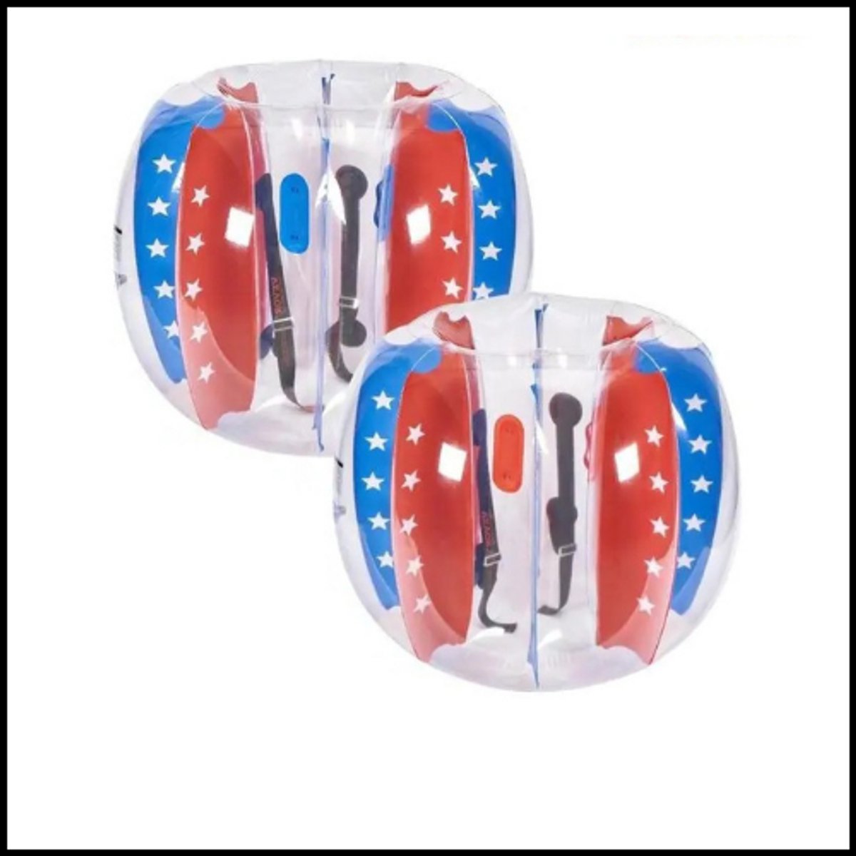 Opblaasbare bumperballen 2-pack 4FT/1.2M - Sumo Zorb Balls - Voor Kinderen & Tieners - Duurzaam PVC - Veilig & Waterdicht - Met Handgrepen & Verstelbare Schouderbanden - Inclusief Reparatieset - Buiten & Binnen Speelplezier