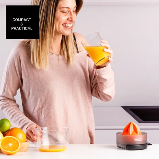Compacte Elektrische Citruspers met Extra Grote Perskegel en Dubbele Rotatie - Vaatwasserbestendig en Ruimtebesparend — afbeelding 3