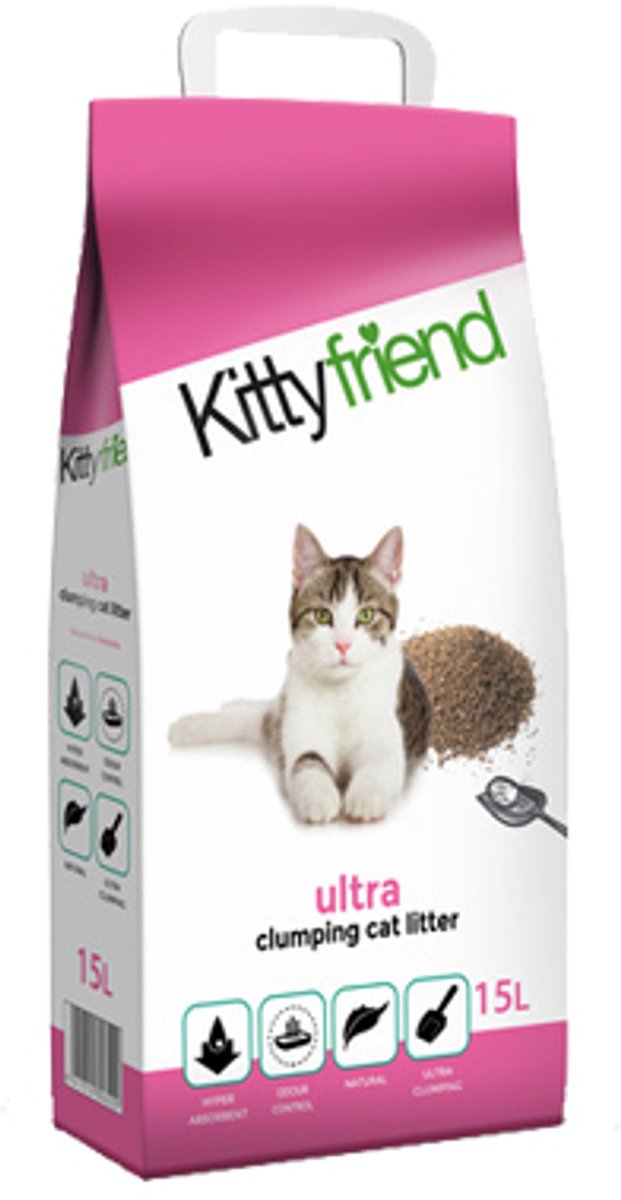 Kittyfriend Ultra Clumping - Kattenbakvulling - 15 l — cadeau in Cadeau-ideeën - foto 3