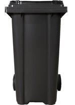 Kliko Kunststof Afval Rolcontainer Mini - Prullenbak - 240 Liter Inhoud - Grijs