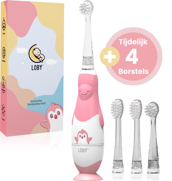 Loby Elektrische Tandenborstel Baby 0-4 Jaar Roze