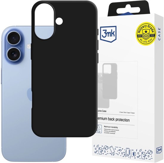 Coque en silicone Zwart pour Apple iPhone 17 - 3MK