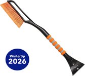 Grattoir à glace 2 en 1 avec brosse pour voiture - Modèle amélioré - Extra long - Grattoir à vitres - Grattoir à verre - Grattoir à neige