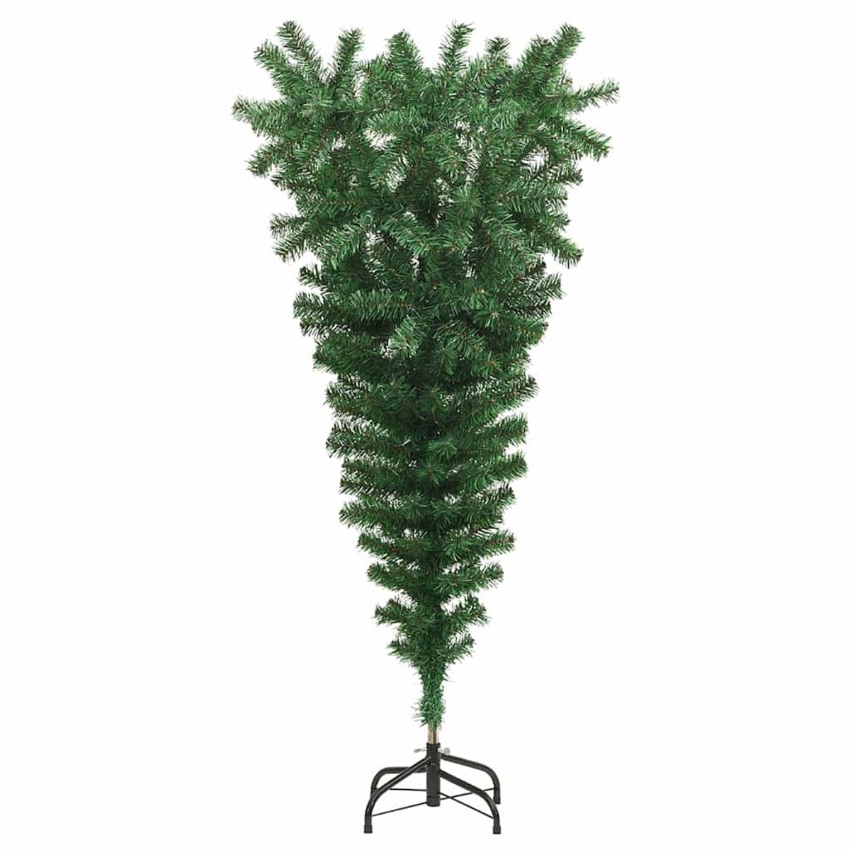 vidaXL Ondersteboven kunst Kerstboom met ballenset Groen 210