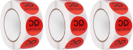 Sticker Inventaris Allecto plus - 3 Rollen 1500 stuks Magazijnbeheer Etiketten, Rode ...