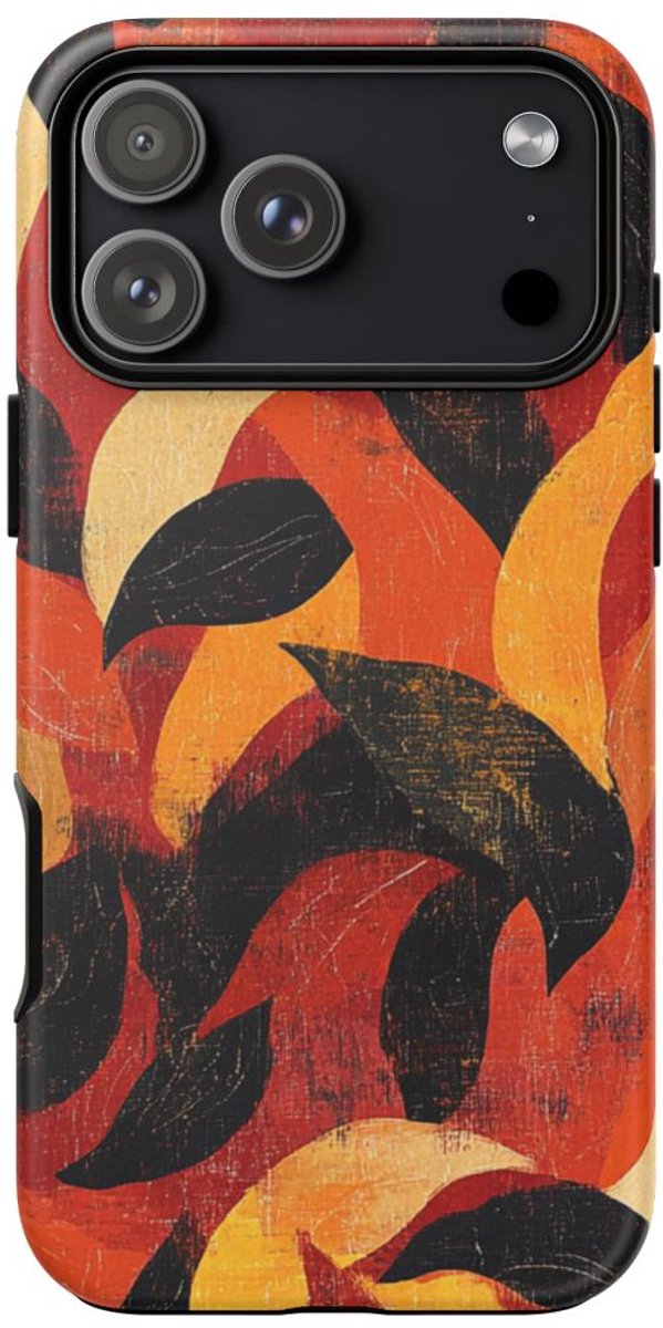 Abstract Herfstbladeren Patroon – Telefoonhoesje Geschikt voor iPhone 17 Pro Max