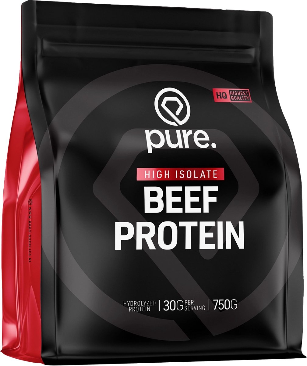 PURE Beef Protein - 750gr - rundeiwit - sojavrij - glutenvrij - lactosevrij