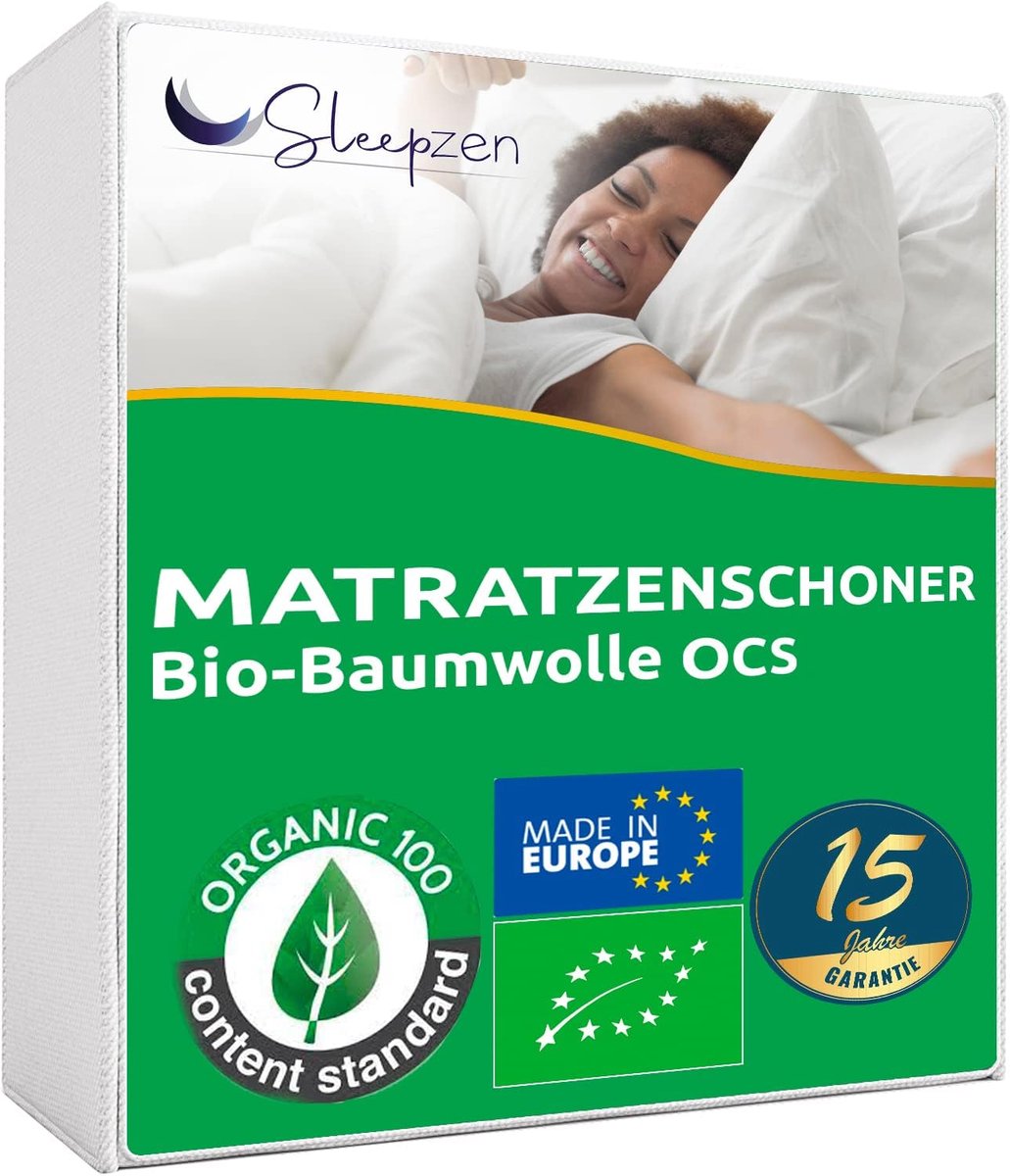 Image of Absorberende Matrasbeschermer 80 x 160 cm van Biologisch Katoen - Gezonde en Hypoallergene Bescherming