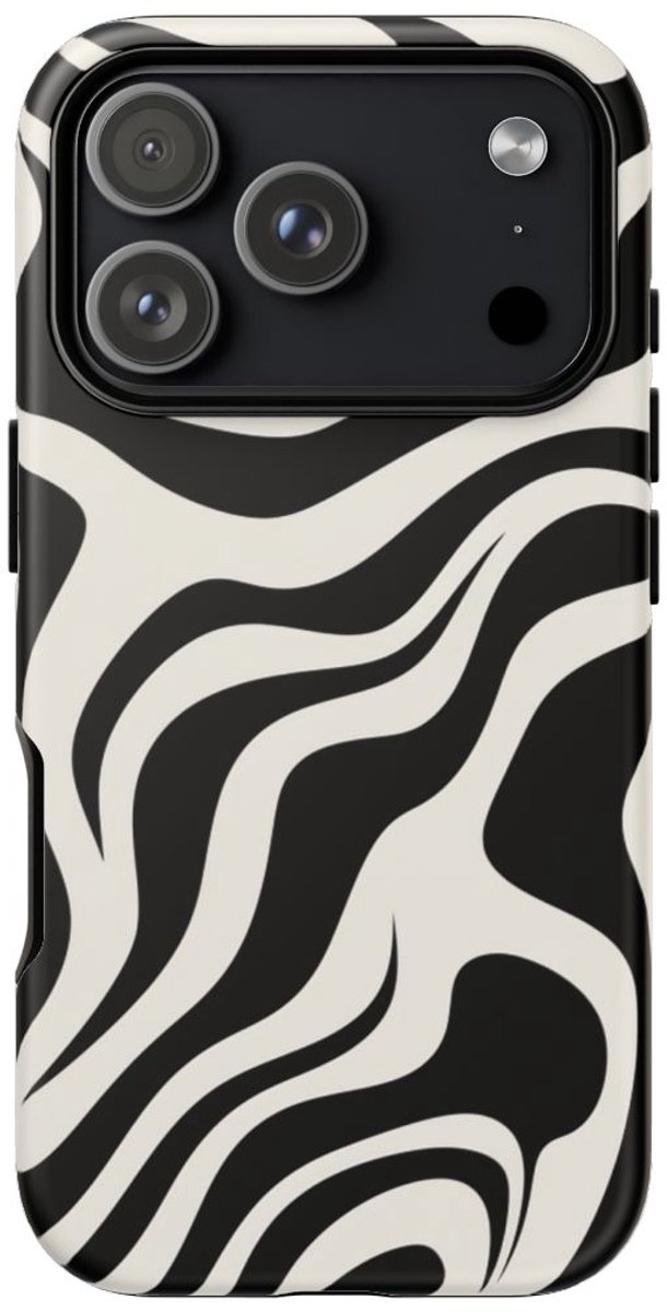 Zwart-Wit Abstract Zebra-Patroon – Telefoonhoesje Geschikt voor iPhone 17 Pro