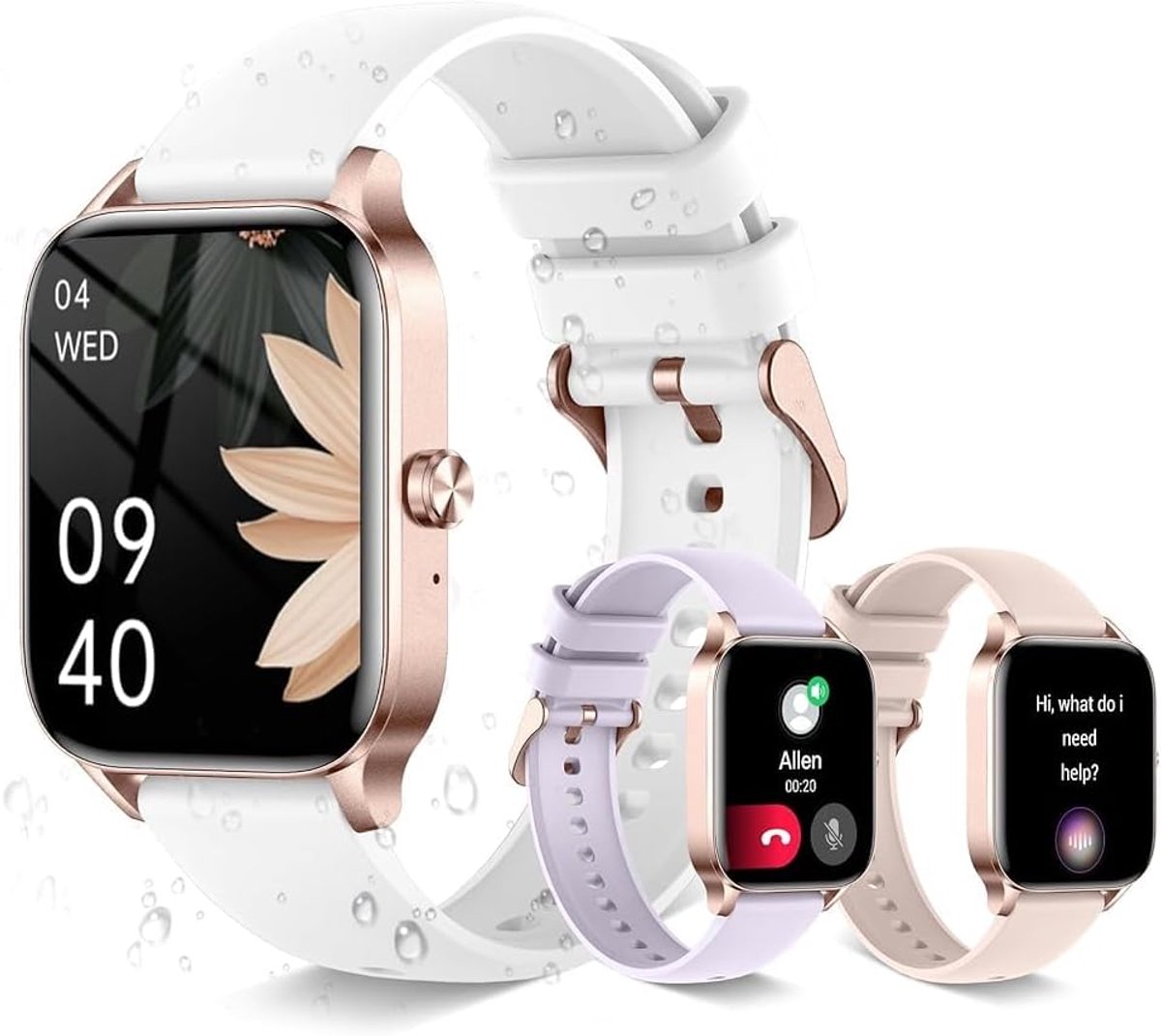 Slank en Lichtgewicht Dames Smartwatch met Activiteitentracker en 100+ Sportmodi