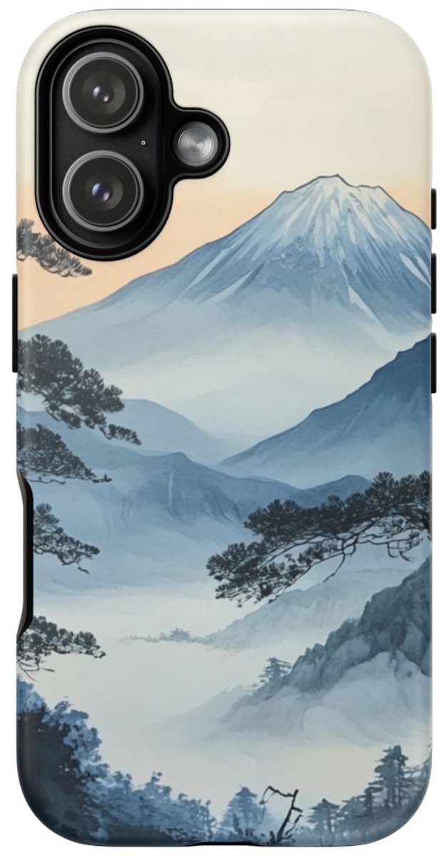 Berglandschap met Dennenbomen – Telefoonhoesje Geschikt voor iPhone 17