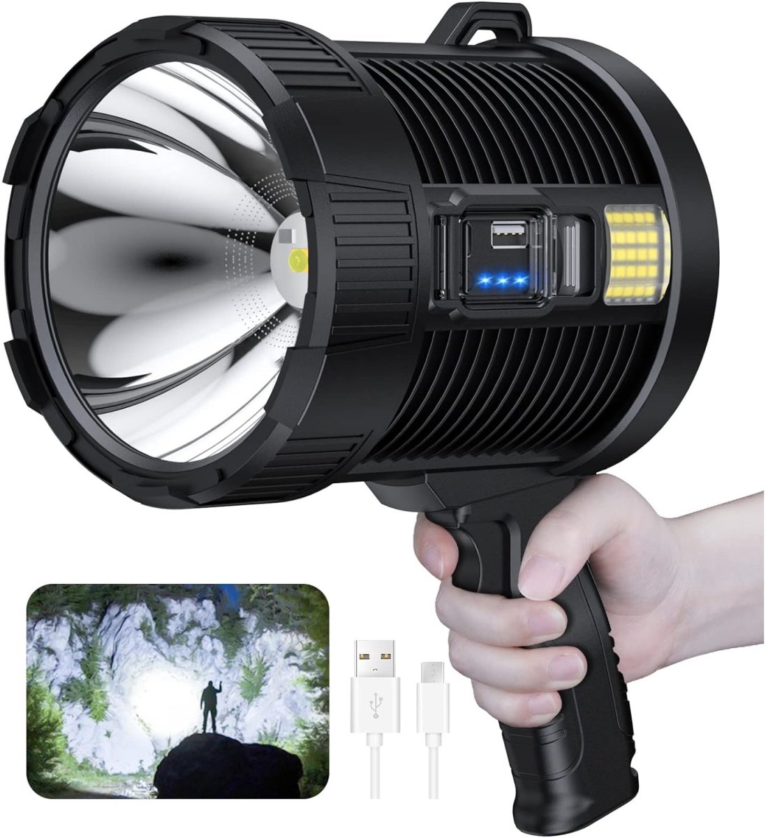 TOVBMUP Standaard lichtbrander - LED Zaklamp - Hoogvermogen & Energiezuinig - Geschikt voor Camping, Wandelen en Boottochten - 1 Stuk - 147x150x300mm - Kunststof