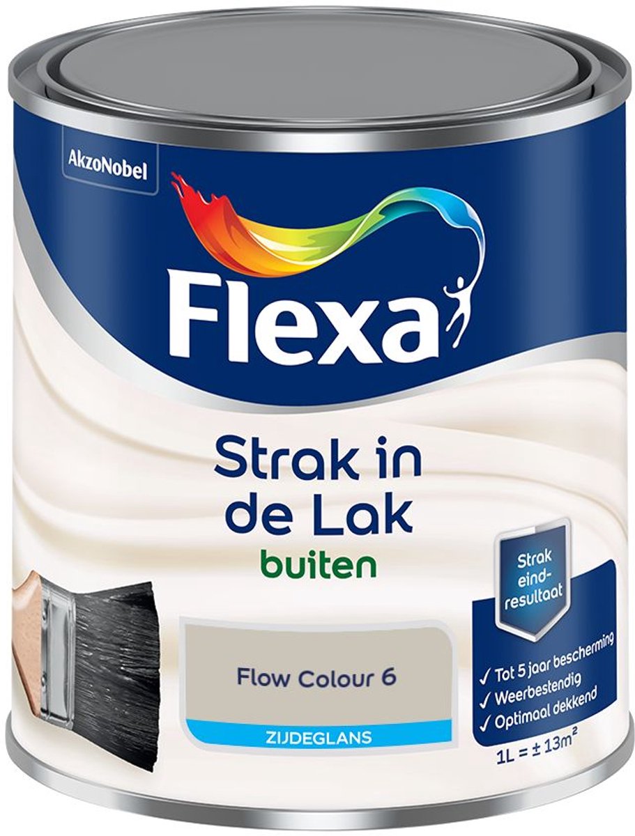 Flexa - Strak in de Lak Buitenlak Zijdeglans - Flow Colour 6 - Mengverf - 1 L