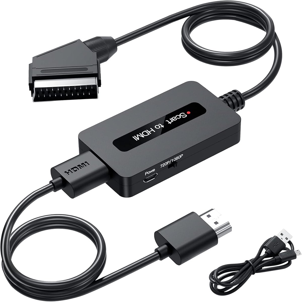 Scart naar HDMI-converter voor HD-video en audio