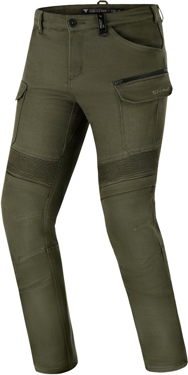 SHIMA Giro 3.0 Olijfgroen Motor Jeans