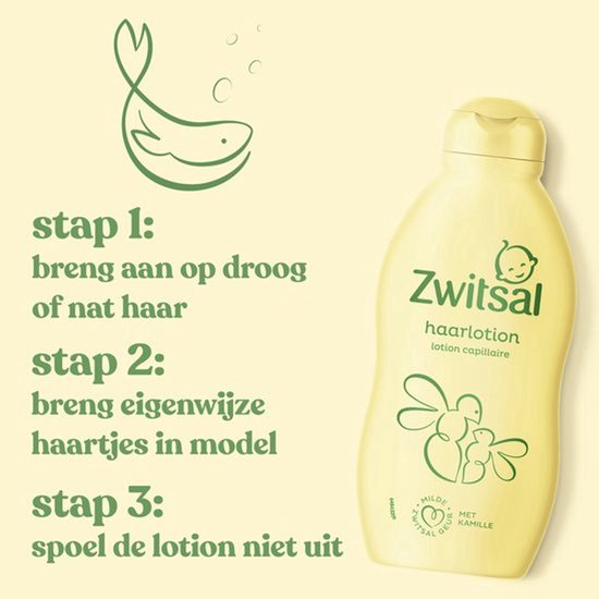 Zwitsal Baby Goedemorgen Haarlotion - 3 x 200 ml - Voordeelverpakking van Zwitsal — afbeelding 3
