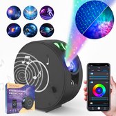 Beauve sterrenhemel sterren projector lamp met speaker voor kinderen & volwassenen - Nachtlampje - Music & film - White noise - Zwart