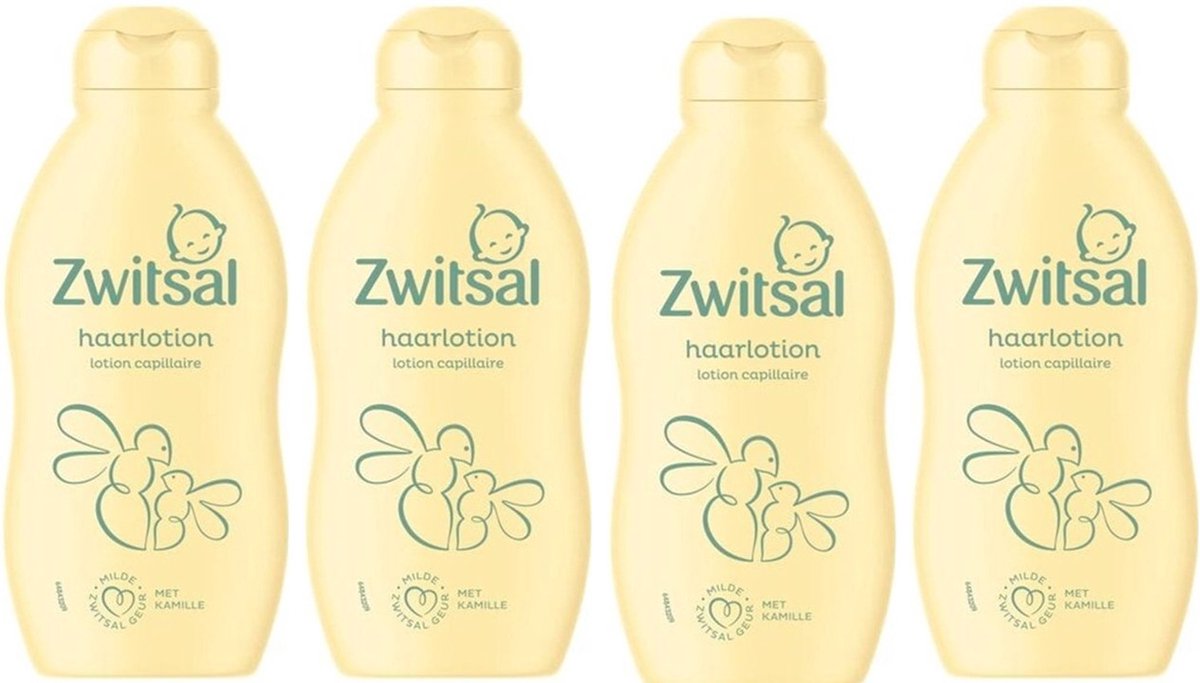 Zwitsal Haarlotion Goedemorgen - Baby - 4 x 200 ml Voordeelverpakking