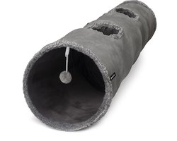 BOTC Kattentunnel - Speeltunnel Voor Dieren - Tunnel Kat - Kattenhuis - Speeltunnel kat - Grijs