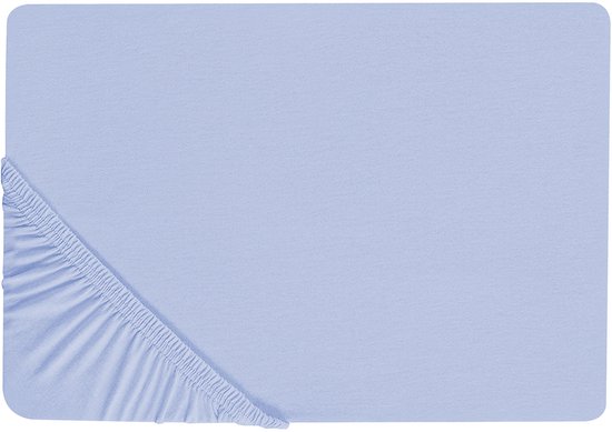 JANBU - Laken - Blauw - 180 x 200 cm - Katoen