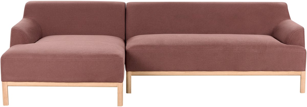 Beliani SOSJO - Hoekbank - Bordeaux - Rechtszijdig - Polyester Rood