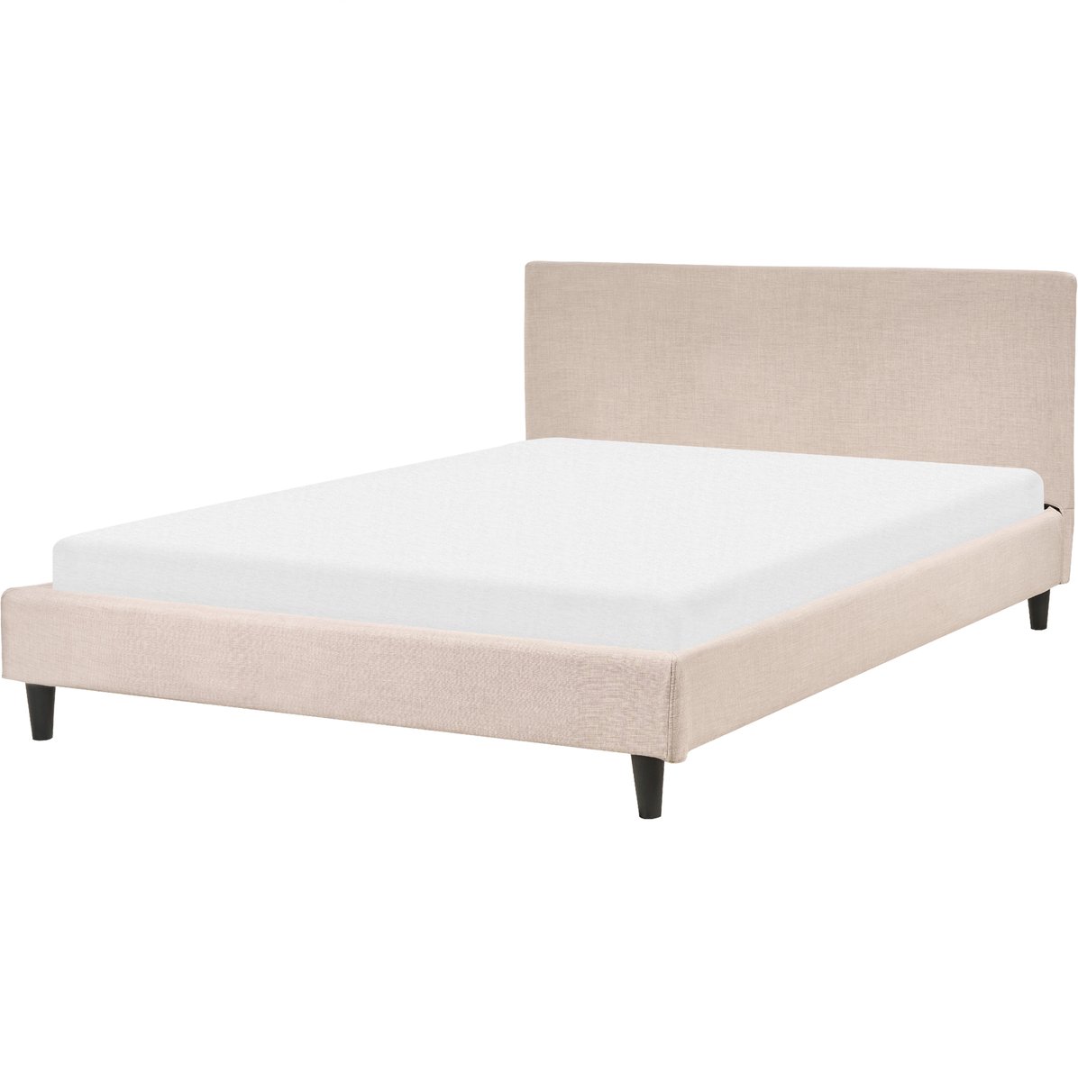 Beliani FITOU - Tweepersoonsbed - Zandbeige - 140 x 200 cm - Polyester