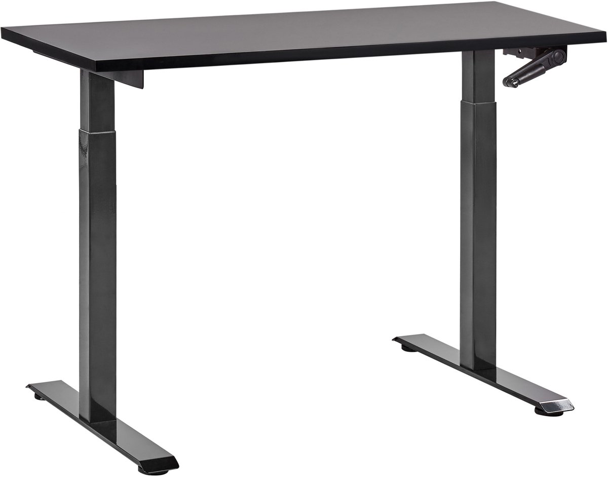 Beliani DESTINES - Verstelbaar bureau - Zwart - 120 x 72 cm - Spaanplaat