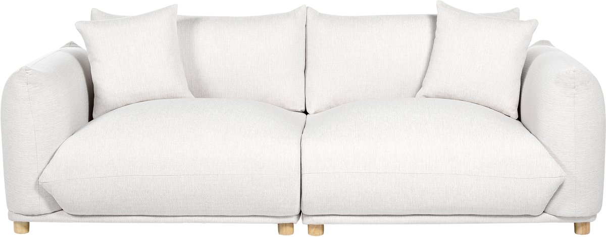 LUVOS - Driezitsbank - Gebroken wit - Polyester