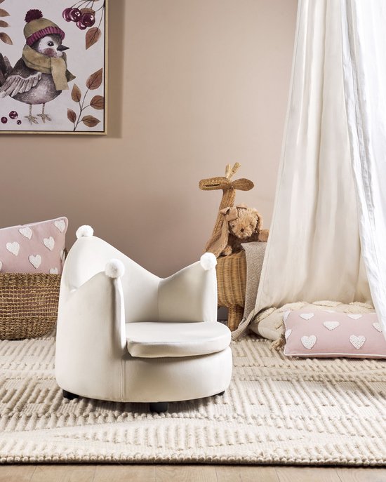 VEGA - Kinderstoel - Lichtbeige - Fluweel van Merkloos — afbeelding 4