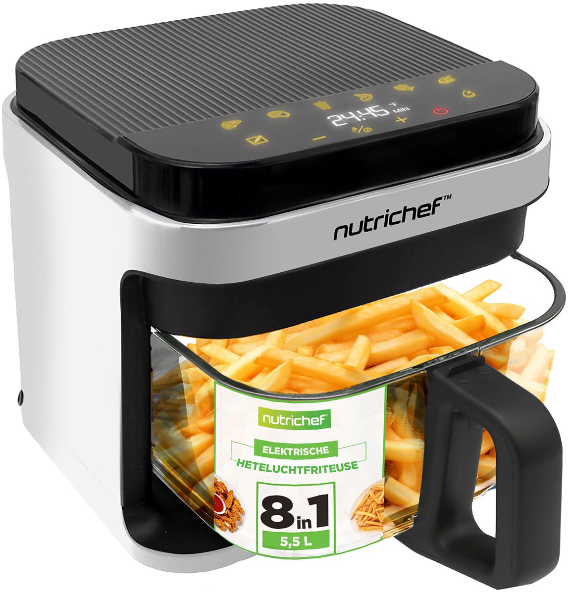 Nutrichef Airfryer 5,5 L - 8-in-1 (EAN: 0842893163574) - Nutrichef - €86,99
