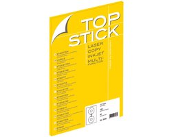 TOP STICK CD-etiketten wit, diameter 117 mm