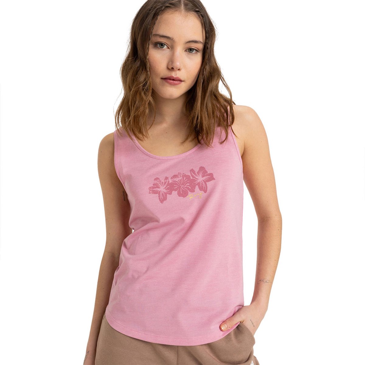 Roxy Surfclassic Mouwloos T-shirt XS Vrouw Orchid Smoke