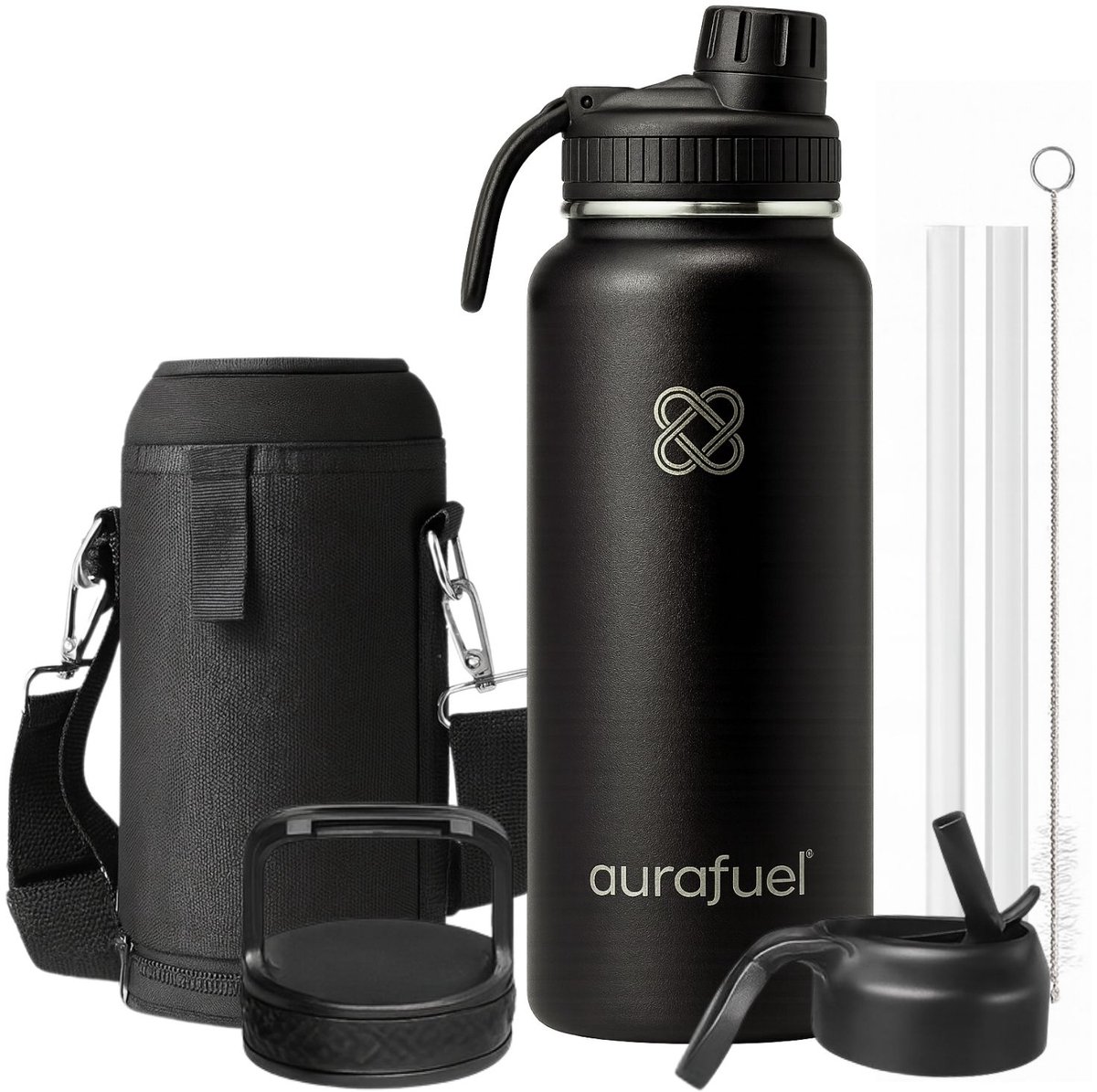 RVS Drinkfles - Waterfles - Met Rietje - Volwassenen - BPA vrij - 946 ml