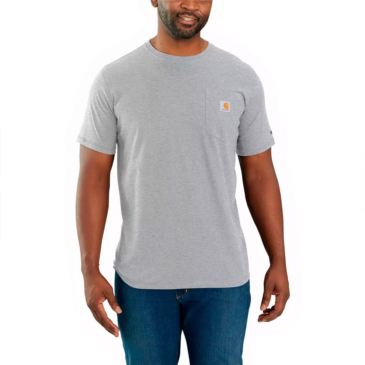 Carhartt Force Pocket S/S T-Shirt 106652 Heather -S Grijs