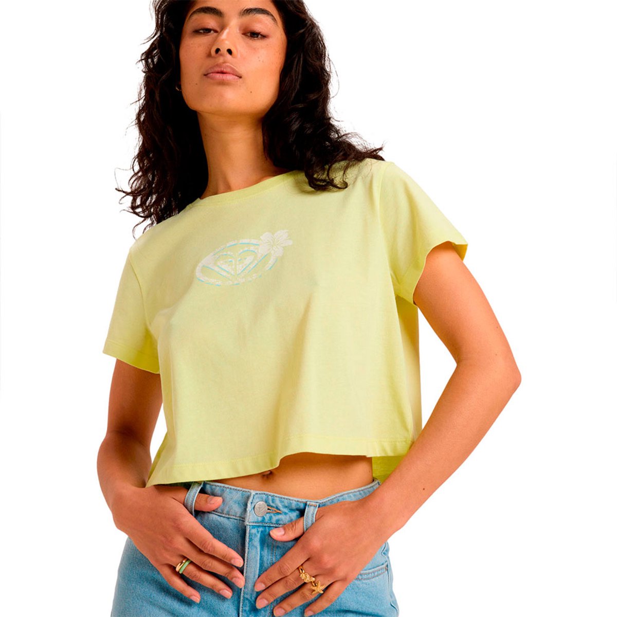 Roxy Erjzt05965 T-shirt Met Korte Mouwen XS Vrouw Groen