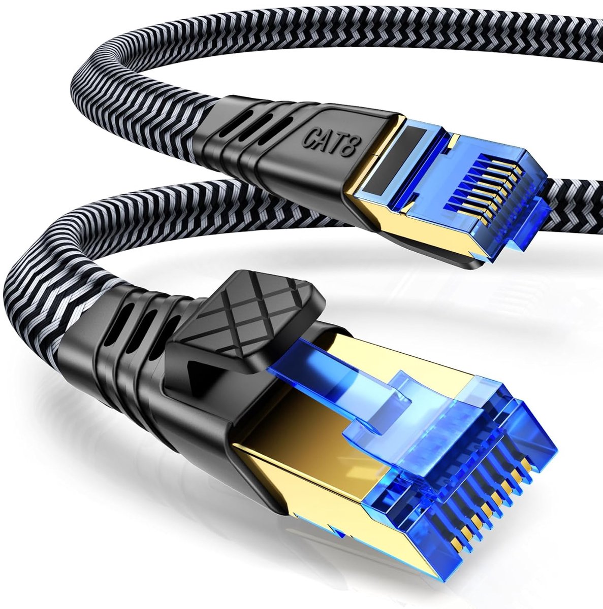 Cat 8 Ethernet-kabel 3m – Ultra Snel 40Gbps Netwerk Kabel voor Gaming en Streaming