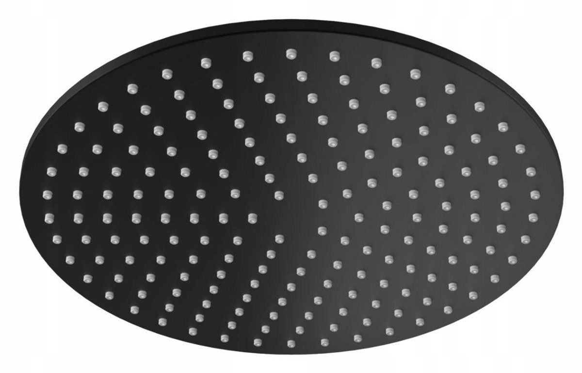 Kohlman Axel Ronde Douchekop Zwart Mat 25cm