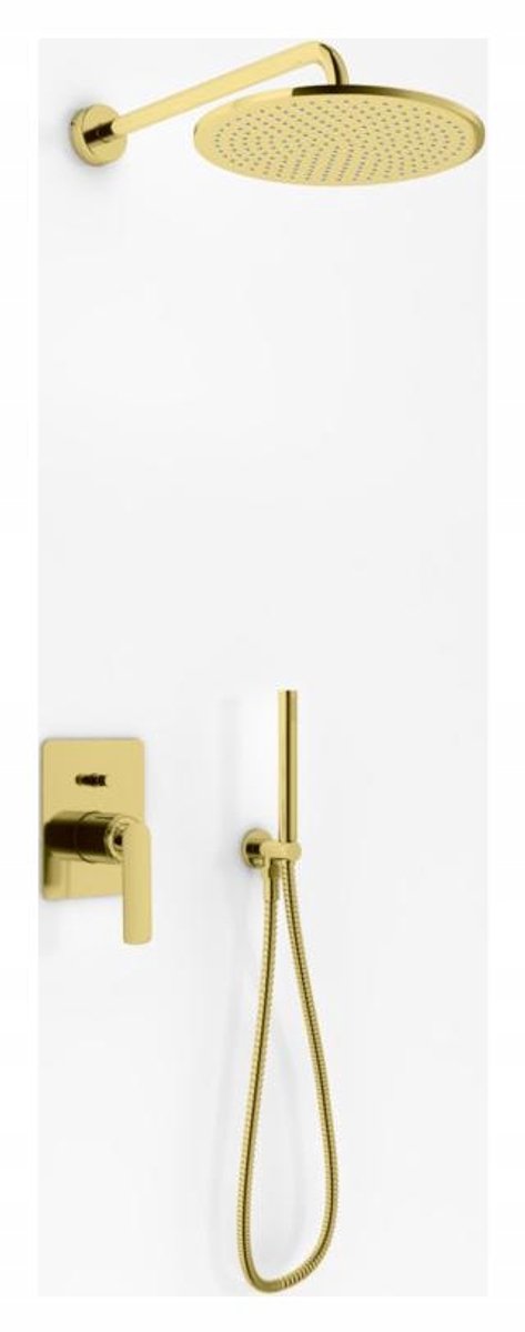 Kohlman Experience Gold Doucheset Goud - Inbouw, Ø300mm