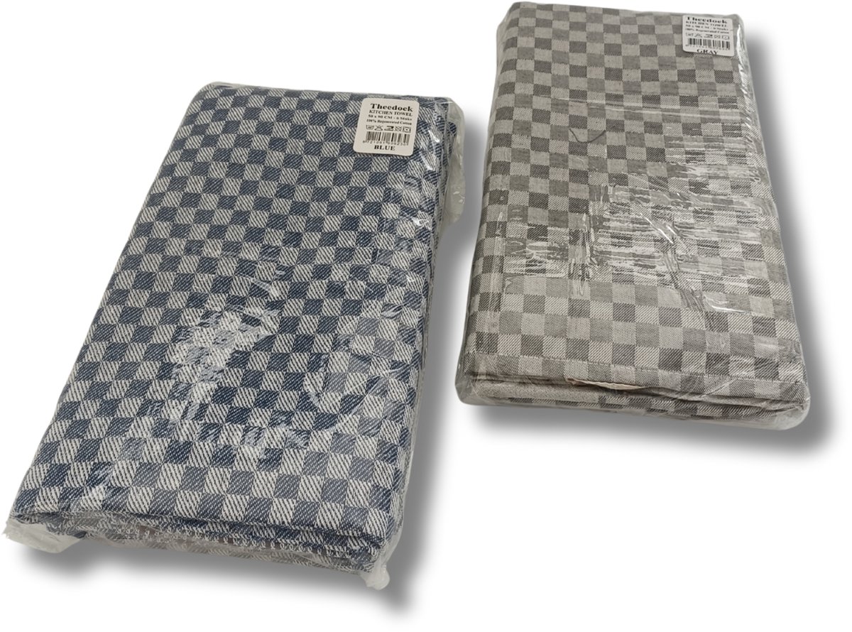 Beau Maison Theedoek Royaal 50x90 cm (set van 6) - 100% Katoen Blauw