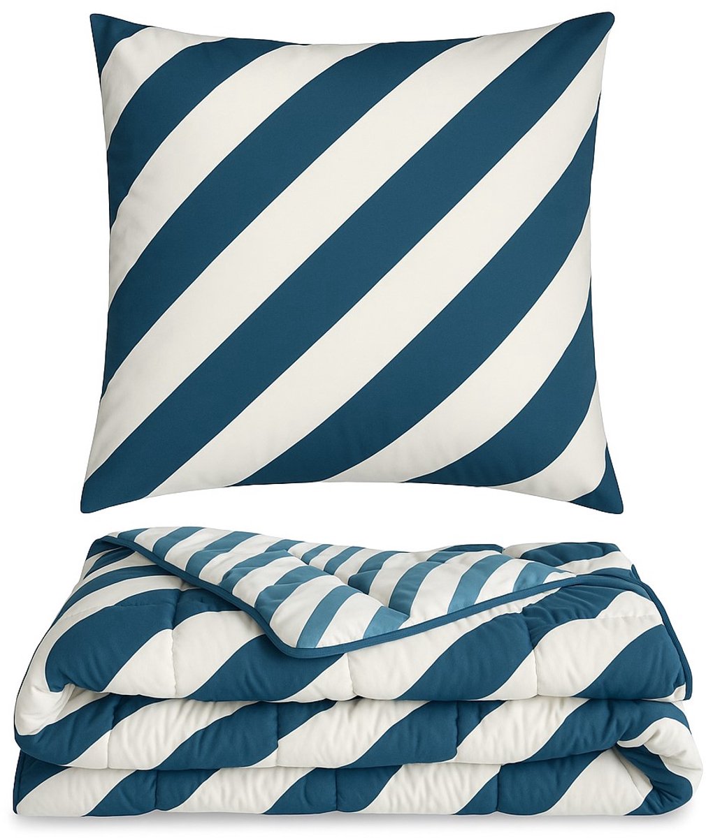 Ambiante Mares - dekbed zonder overtrek (incl. 2 kussenslopen) - 240x200 cm - Blauw - all year - wasbaar