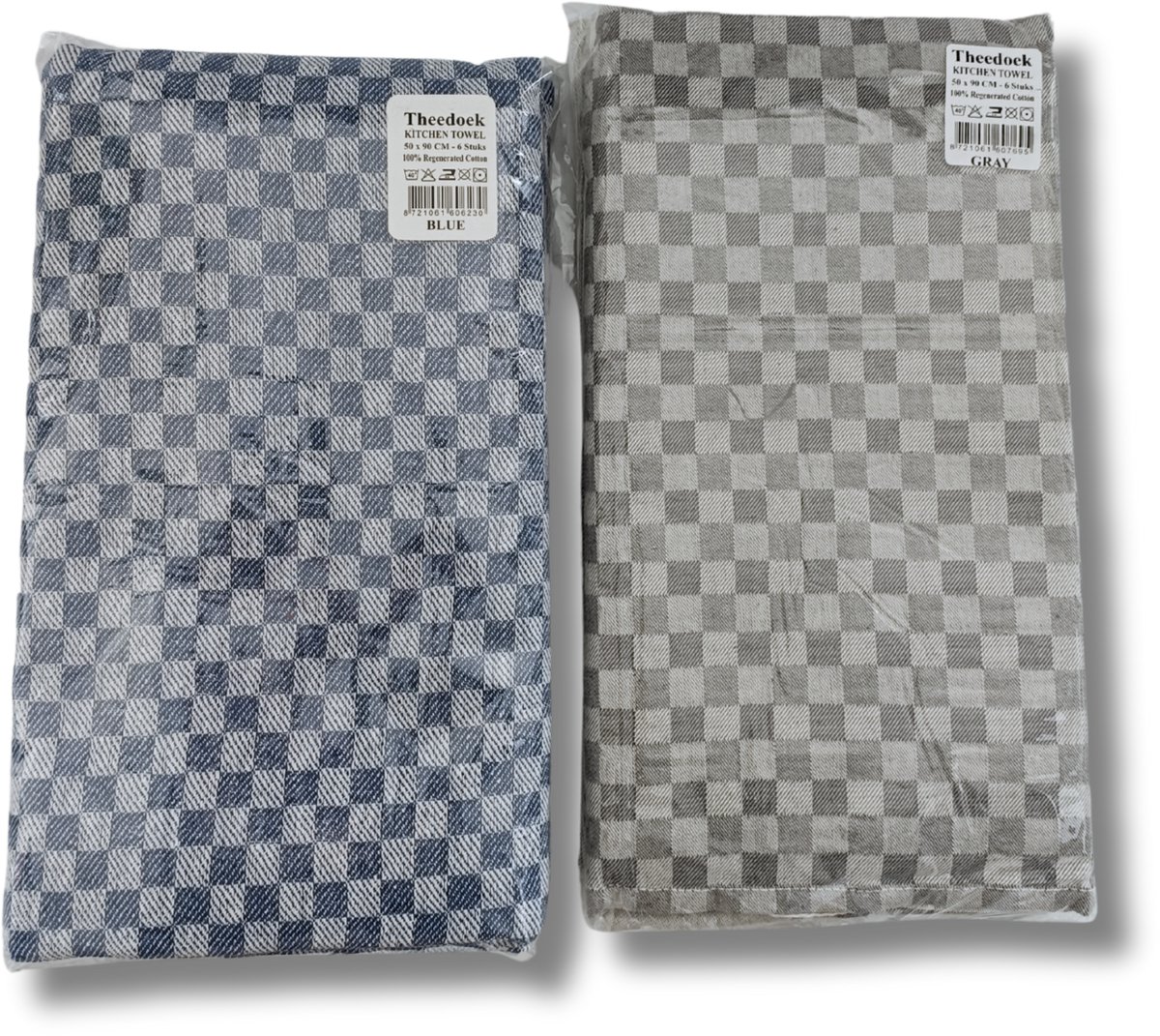 Beau Maison Theedoek Royaal 50x90 cm (set van 6) - 100% Katoen Grijs