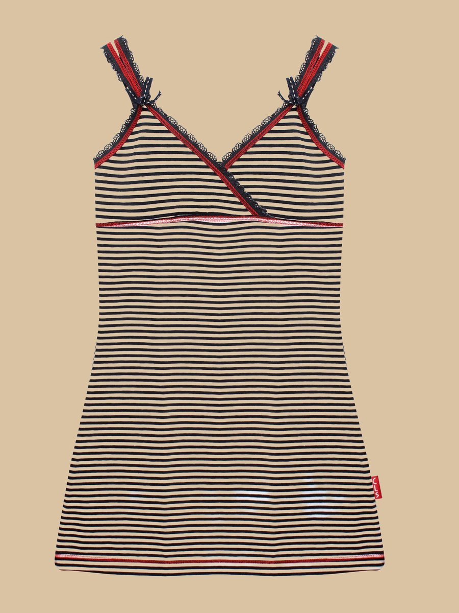 Claesen's® - Jurk Navy White StripesCL 913-Navy/White Stripes-8