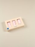 Doos met drie roze slips van Claesen's, met vensters.