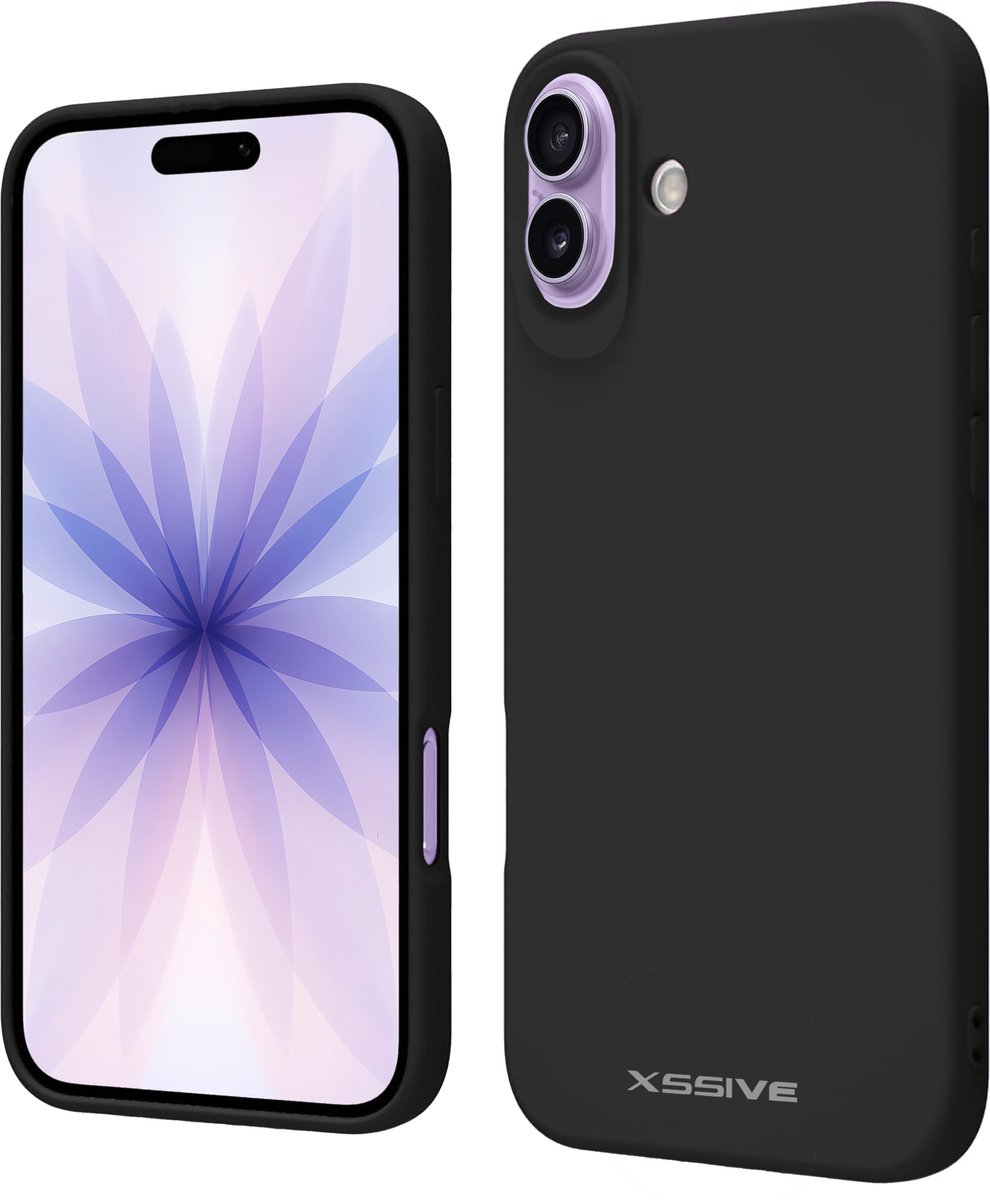 Xssive - Hoesje geschikt voor iPhone 17 - Siliconen Case - Dun Hoesje - Zwart