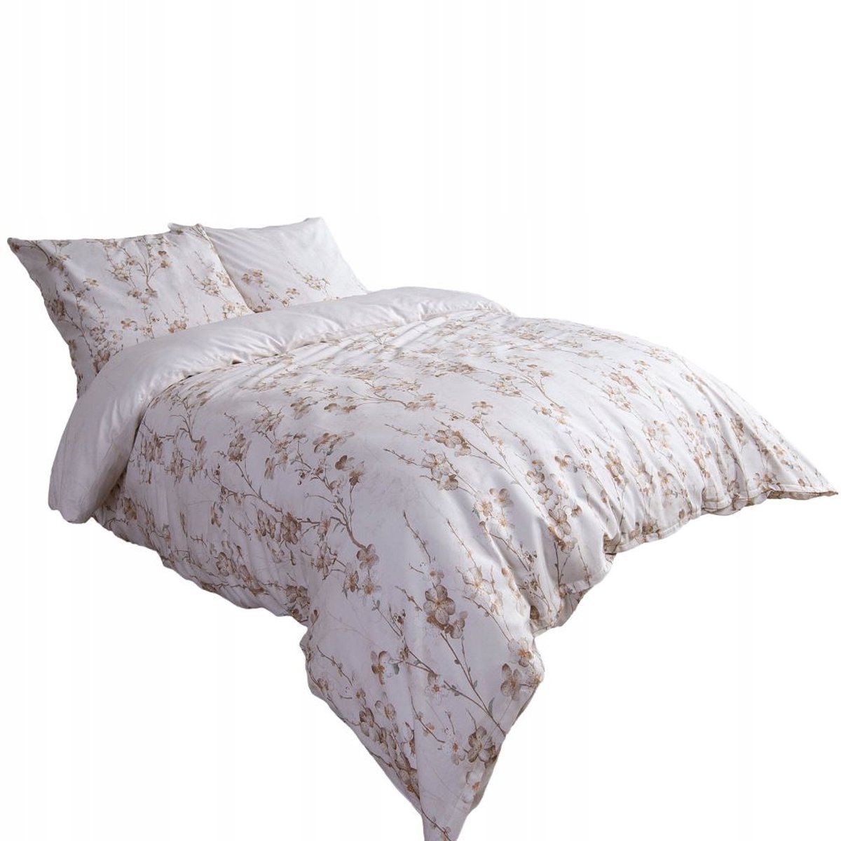 Exclusieve katoensatijn dekbedovertrekset 160x200cm terrabeige